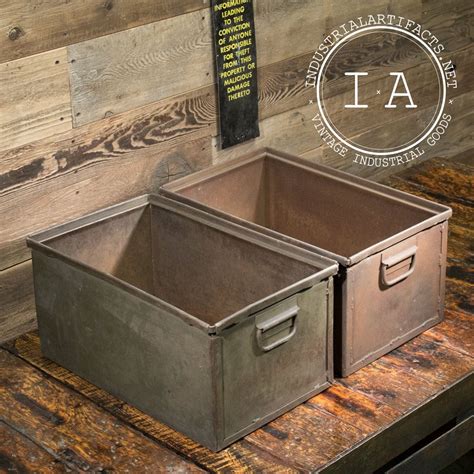 metal box vintage|vintage metal containers.